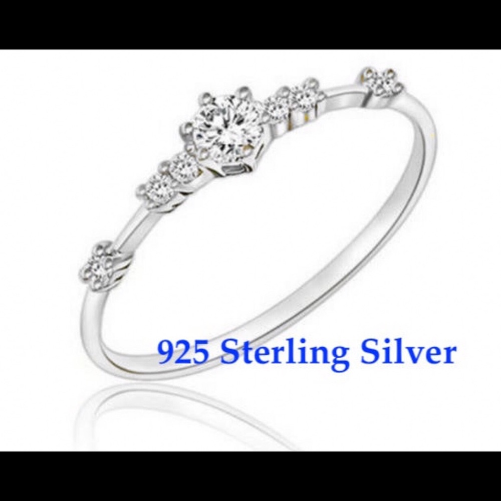 New Dainty Sterling silver 1.02 ctw ring